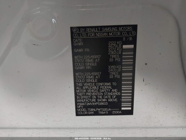 Nissan ROGUE S 2017 KNMAT2MVXHP518603 Image 9