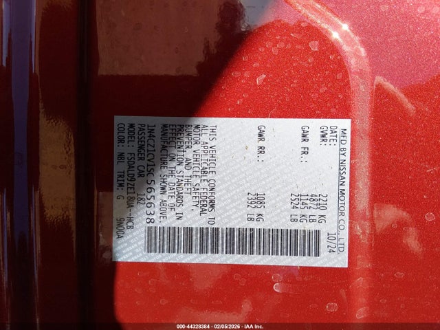 1N4CZ1CV1SC565638 Nissan Leaf Sv Plus