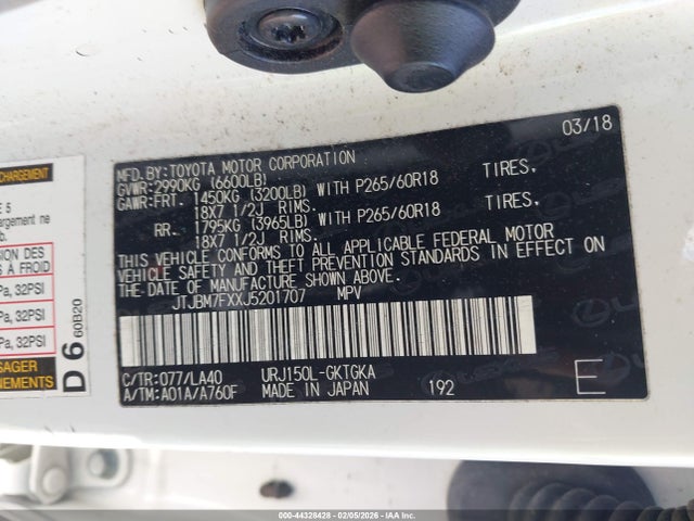 2018 LEXUS GX 460 JTJBM7FXXJ5201707 Photo 8