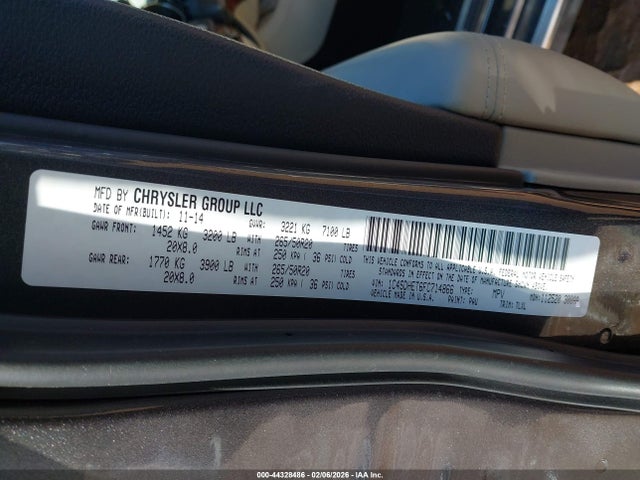 Продаж на аукціоні авто 2015 Dodge Durango Citadel, vin: 1C4SDHET6FC714866, номер лоту: 44328486