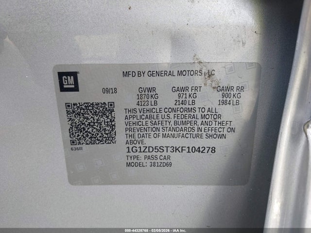 Chevrolet MALIBU LT 2019 1G1ZD5ST3KF104278 Image 9