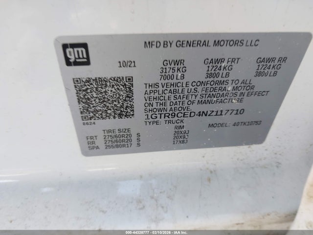 1GTR9CED4NZ117710 GMC Sierra 1500 Limited 4wd Standard Box Elevation