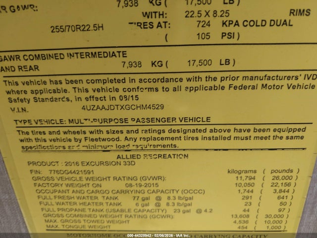 Freightliner Chassis Xc 2016 4UZAAJDTXGCHM4529 Image 9
