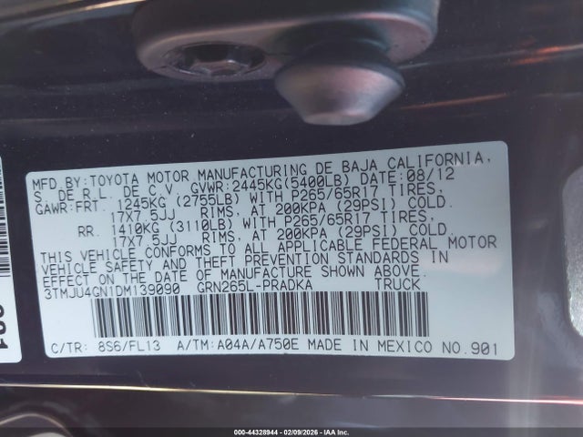 2013 TOYOTA TACOMA 3TMJU4GN1DM139090 Photo 8