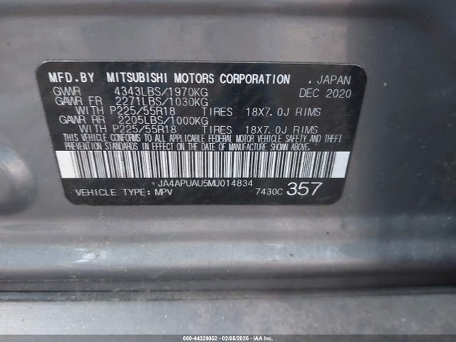 2021 MITSUBISHI OUTLANDER SPORT JA4APUAU5MU014834 Photo 8