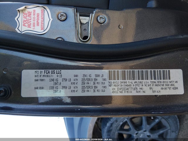 Dodge Journey Gt Awd 2019 3C4PDDEG4KT771079 Image 9