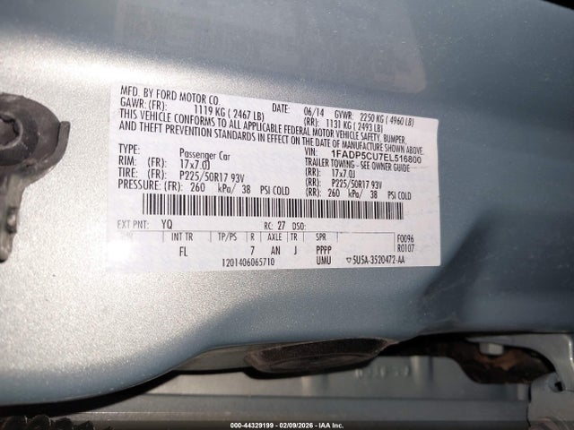 2014 FORD C-MAX ENERGI 1FADP5CU7EL516800 Photo 8