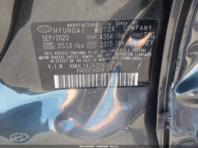 KMHL14JA2PA342526 Hyundai SONATA SEL