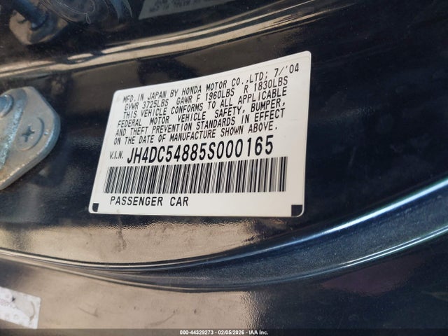 2005 ACURA RSX JH4DC54885S000165 Photo 8