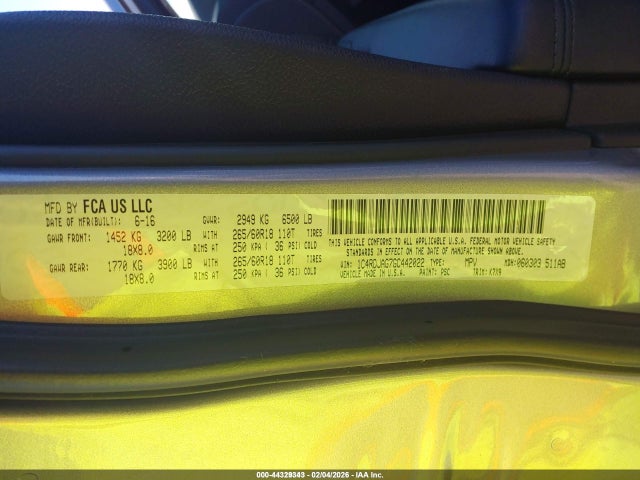 Dodge Durango Sxt 2016 1C4RDJAG7GC442022 Image 9