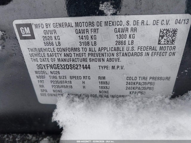 2013 CADILLAC SRX 3GYFNGE32DS627444 Photo 8