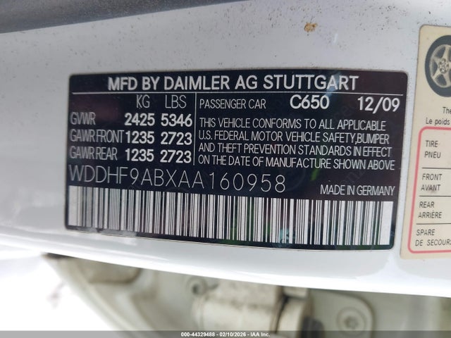 2010 MERCEDES-BENZ E 550 WDDHF9ABXAA160958 Photo 8