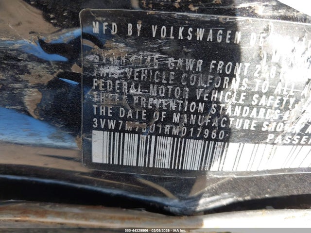 Aukcja sprzedaży 2024 Volkswagen Jetta 1.5t Se, vin: 3VW7M7BU1RM017960, numer aukcji: 44329506
