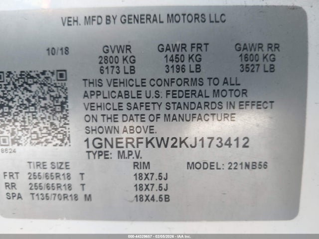 Chevrolet Traverse Ls 2019 1GNERFKW2KJ173412 Image 9