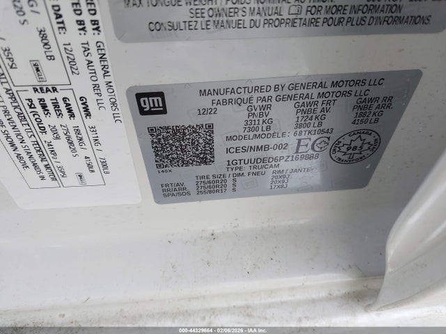 2023 GMC SIERRA 1500 1GTUUDED6PZ169888 Photo 8