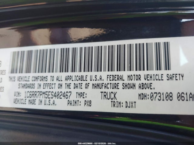 2014 Ram 1500 Longhorn მანქანა იყიდება აუქციონზე, vin: 1C6RR7PM5ES402467, აუქციონის ნომერი: 44329668