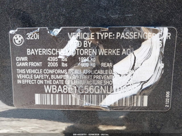 2016 BMW 320I WBA8E1G56GNU10808 Photo 8