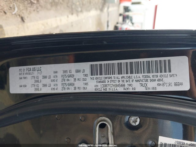 Aukcja sprzedaży 2017 Ram 1500 Express  4x4 6'4 Box, vin: 1C6RR7FG7HS845400, numer aukcji: 44329753