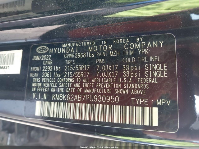 KM8K62AB7PU930950 Hyundai Kona Sel