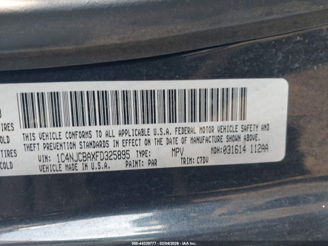 2015 JEEP COMPASS 1C4NJCBAXFD325895 Photo 8