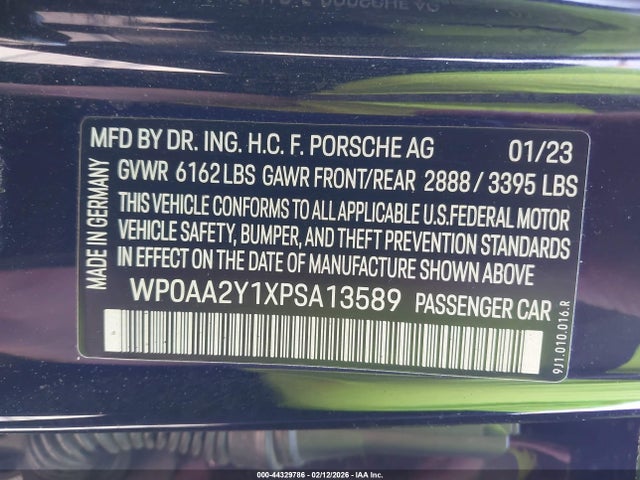 2023 PORSCHE TAYCAN WP0AA2Y1XPSA13589 Photo 8