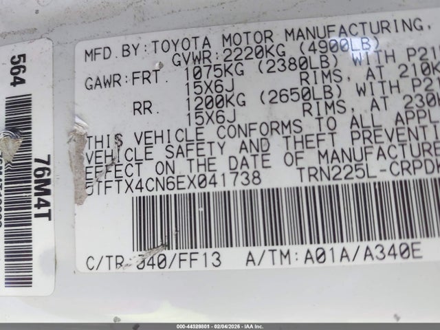 Toyota Tacoma 2014 5TFTX4CN6EX041738 Image 9