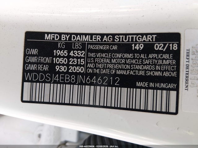 2018 MERCEDES-BENZ CLA 250 WDDSJ4EB8JN646212 Photo 8