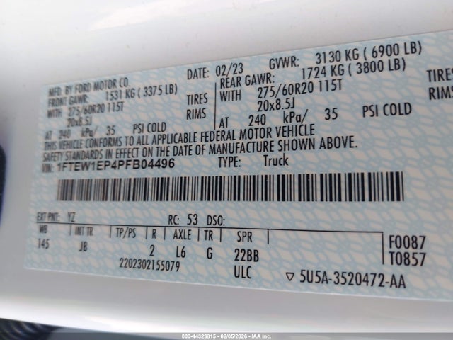 Ford F-150 Xl 2023 1FTEW1EP4PFB04496 Image 9