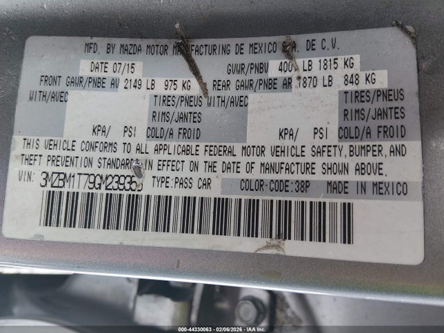 2016 MAZDA MAZDA3 3MZBM1T79GM239353 Photo 8