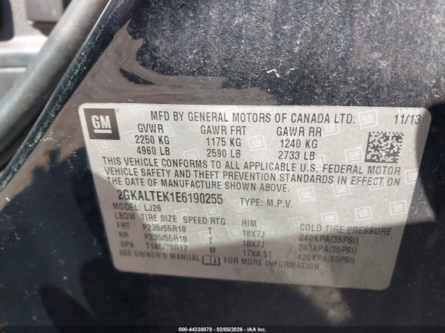 GMC Terrain Slt-2 2014 2GKALTEK1E6190255 Image 9