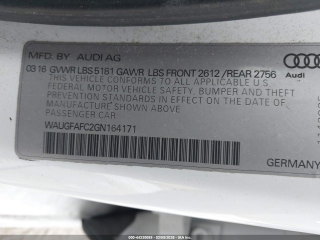2016 AUDI A6 WAUGFAFC2GN164171 Photo 8