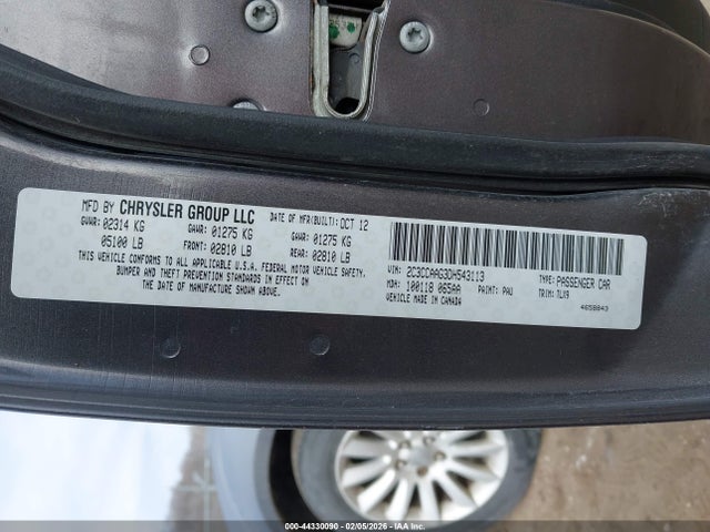 Продаж на аукціоні авто 2013 Chrysler 300 Motown, vin: 2C3CCAAG3DH543113, номер лоту: 44330090