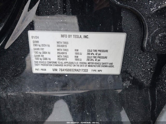 2024 TESLA MODEL Y 7SAYGDEE2RA217333 Photo 8