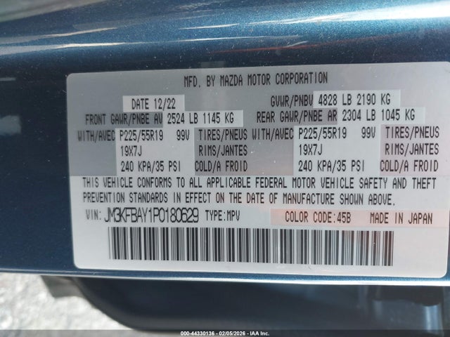 JM3KFBAY1P0180629 Mazda Cx-5 2.5 Turbo