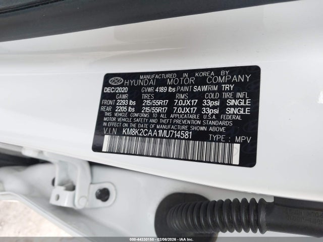 2021 HYUNDAI KONA KM8K2CAA1MU714581 Photo 8