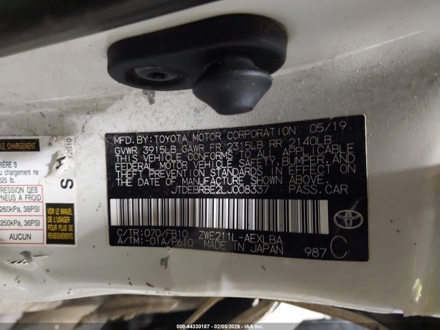 2020 TOYOTA COROLLA JTDEBRBE2LJ008337 Photo 8