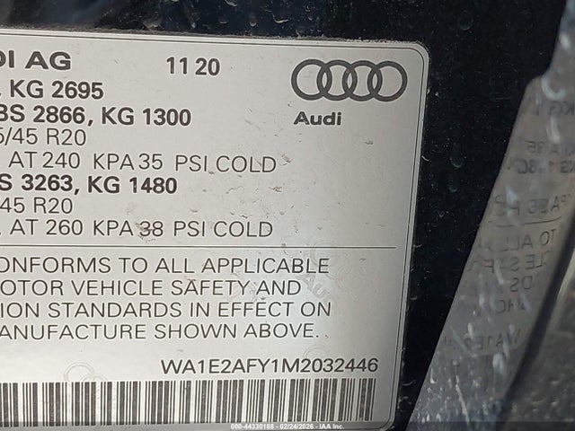 2021 AUDI Q5 WA1E2AFY1M2032446 Photo 8