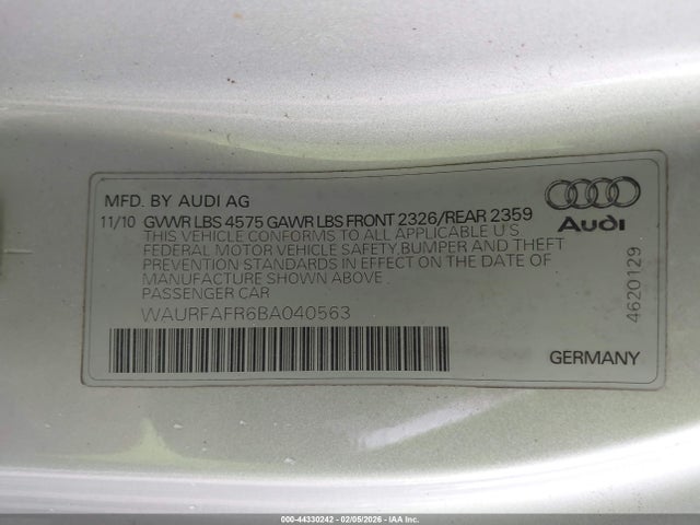2011 AUDI A5 WAURFAFR6BA040563 Photo 8