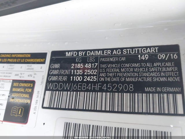 2017 MERCEDES-BENZ AMG C 43 WDDWJ6EB4HF452908 Photo 8