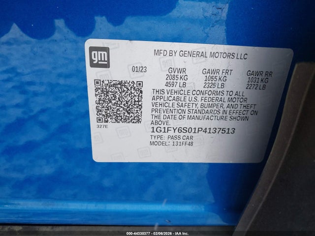 1G1FY6S01P4137513 Chevrolet Bolt Euv Fwd Lt