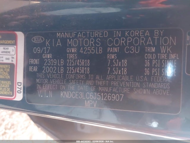 KIA Niro Touring 2018 KNDCE3LC6J5126907 Image 9