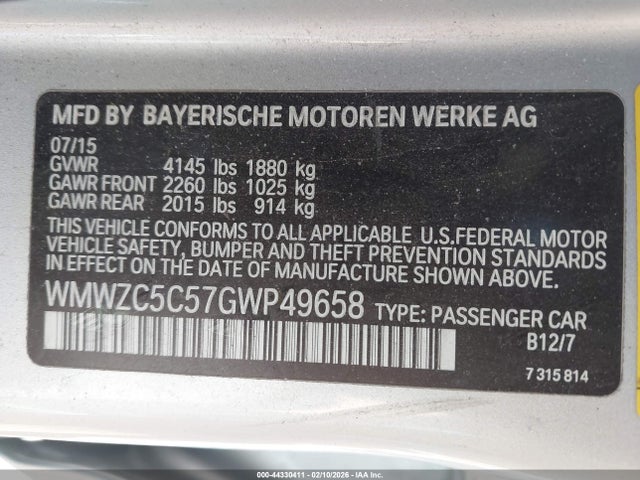 2016 MINI COUNTRYMAN WMWZC5C57GWP49658 Photo 8