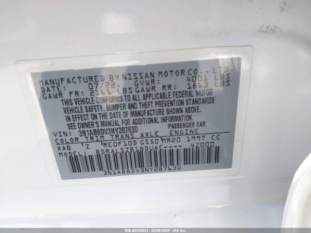 Nissan Sentra Sr Xtronic Cvt 2022 3N1AB8DV3NY287630 Image 9