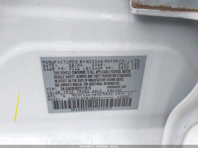 Nissan SENTRA S 2025 3N1AB8BV6SY213519 Image 9