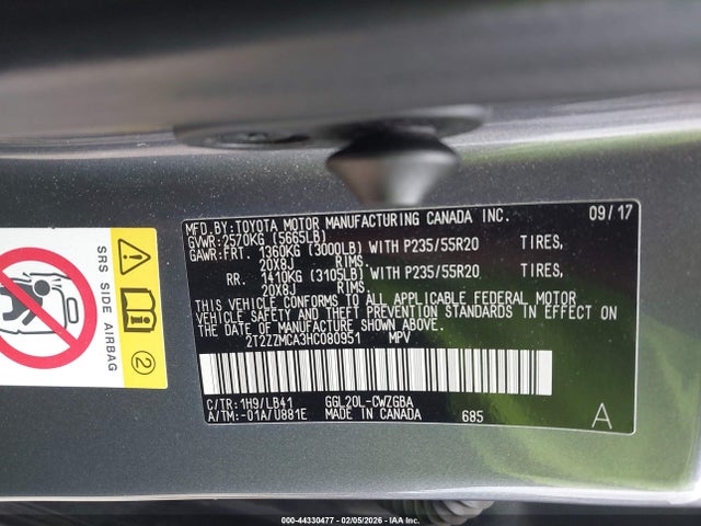 Aukcja sprzedaży 2017 Lexus Rx 350, vin: 2T2ZZMCA3HC080951, numer aukcji: 44330477