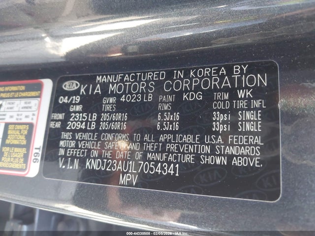 KNDJ23AU1L7054341 KIA SOUL S