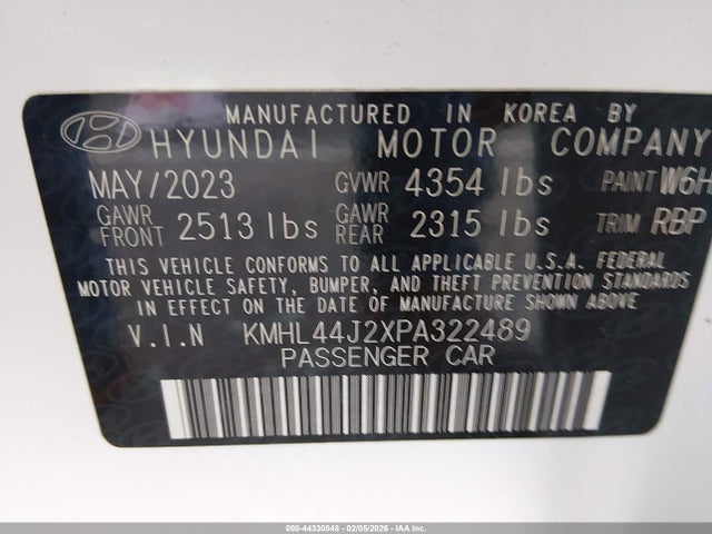 Aukcja sprzedaży 2023 Hyundai Sonata Sel Plus, vin: KMHL44J2XPA322489, numer aukcji: 44330548