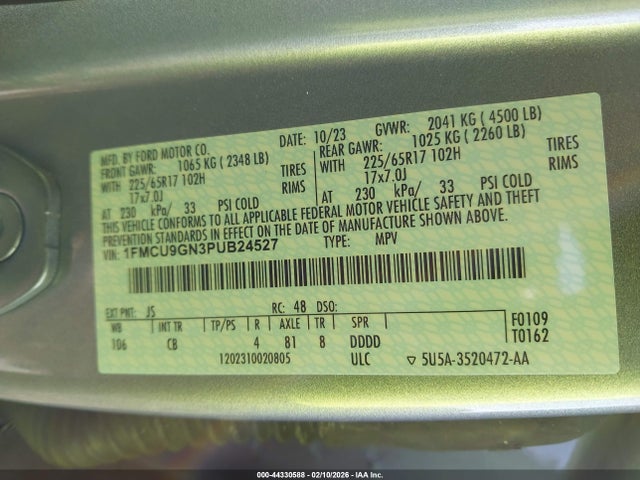 2023 FORD ESCAPE 1FMCU9GN3PUB24527 Photo 8