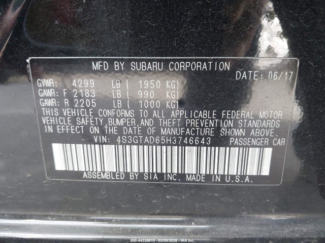 Subaru Impreza 2.0i Premium 2017 4S3GTAD65H3746643 Image 9