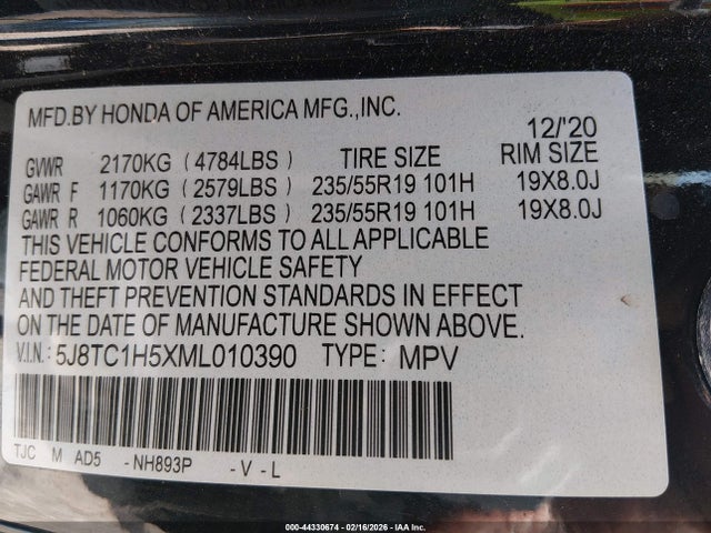 2021 ACURA RDX 5J8TC1H5XML010390 Photo 8